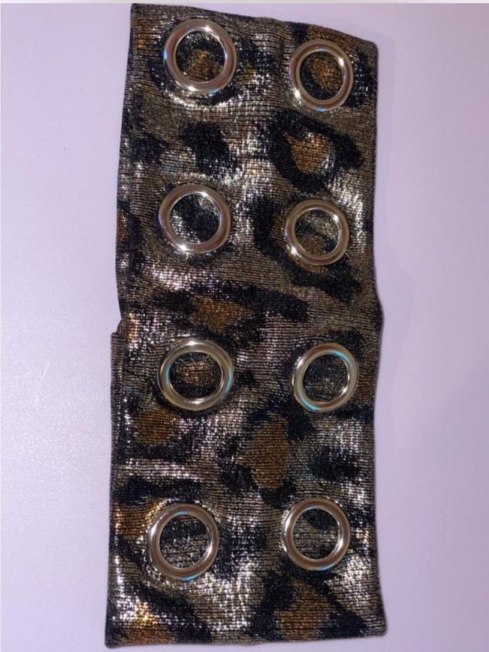 Leopard Y2K Headband new without tags Metallic Wide Eyelet  - Black and Brown